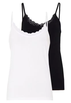 TRIM CAMI 2 PACK - Top - White/black -Even&Odd 3c664b11c1114436bd8bdd1e6a61a72f 1