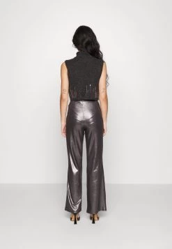 Stoffhose - Black/silver -Even&Odd 4c2876e02daa44629dc2ecc5c575dc79