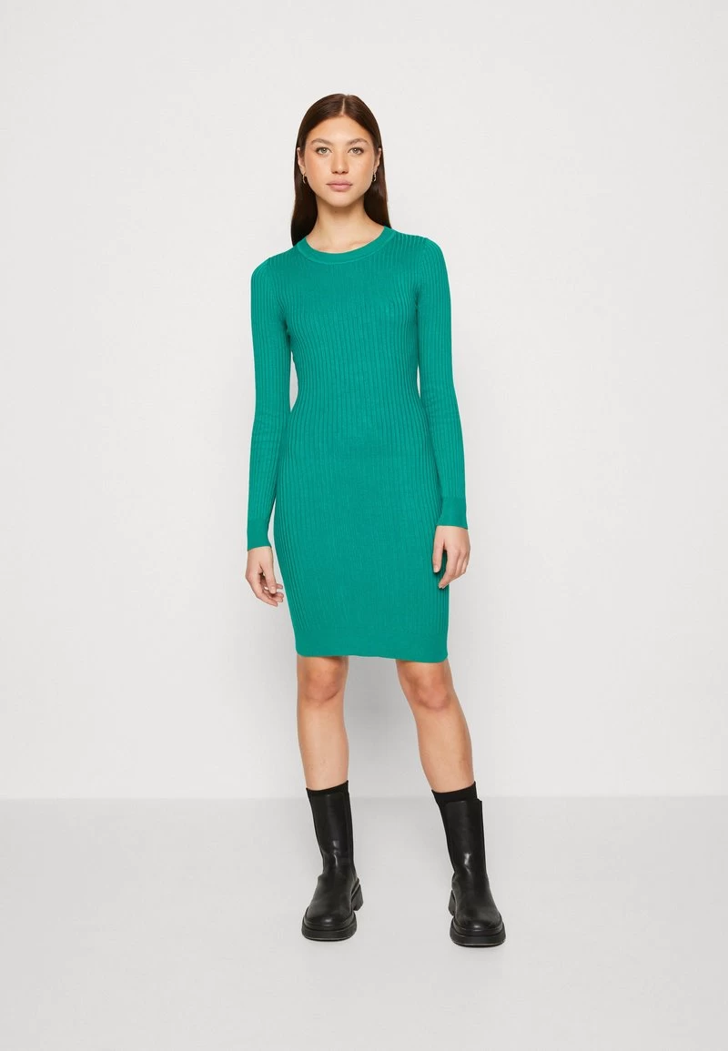 Even&Odd CREW AUSSCHNITT RIPP BASIC BODYCON MINI STRICKKLEID - Etuikleid - Green 1 Even&Odd CREW AUSSCHNITT RIPP BASIC BODYCON MINI STRICKKLEID - Etuikleid - Green