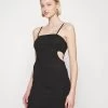 Even&Odd STRAPPY OPEN WAIST BODYCON MINI DRESS (EO-SS23-C130-SP) / 802 - BLACK - Jerseykleid - Black