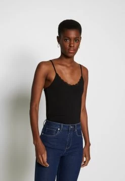 TRIM CAMI 2 PACK - Top - White/black -Even&Odd 9753a9ec42724ce48ac4b09e16f0e7b2