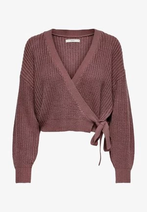 CURVY WRAP CARDIGAN - Strickjacke - Dark Red 6 CURVY WRAP CARDIGAN - Strickjacke - Dark Red – Bild 6