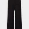Even&Odd TAILORED WIDE LEG CULOTTE - Stoffhose - Black