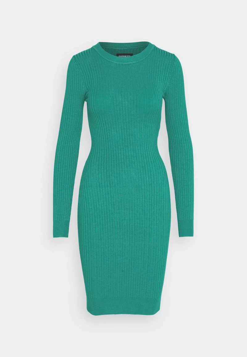 Even&Odd CREW AUSSCHNITT RIPP BASIC BODYCON MINI STRICKKLEID - Etuikleid - Green 5 Even&Odd CREW AUSSCHNITT RIPP BASIC BODYCON MINI STRICKKLEID - Etuikleid - Green – Bild 5