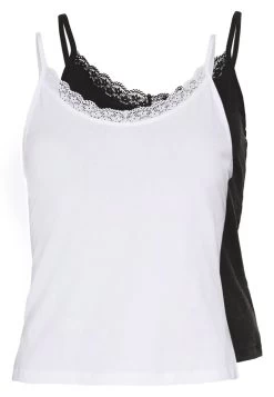 2 PACK - Top - White/black