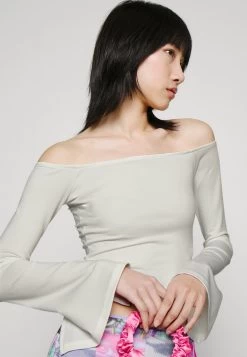 Even&Odd LONGSLEEVE SHOULDER DROP WHITE - Top - White -Even&Odd d48816beb2f14a579b909c54da8ee3d0