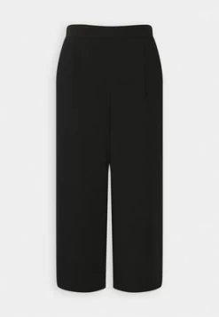 Even&Odd TAILORED WIDE LEG CULOTTE - Stoffhose - Black -Even&Odd db8014d4044d4347ac2960e9b1fb1ee0